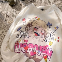 Cute Toga Anime Girl Cartoon Print Oversize Long Sleeve T-shirt Sweater Hoodie Aesthetic Casual Summer E-Girl Kawaii Korean Japanese Harajuku - Thumbnail 6