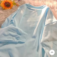 Sweet Pastel Print Oversized Crewneck Sweatshirt Long Sleeve Shirt Aesthetic Casual Summer E-Girl Kawaii Korean Japanese Harajuku - Thumbnail 3