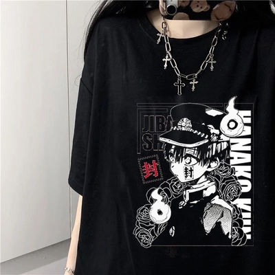 Cute Toilet Anime Boy Cartoon Print Unisex Short Sleeve T-shirt Aesthetic Casual Summer E-Girl Kawaii Korean Japanese Harajuku