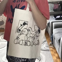 Cute Shiba Inu Anime Girl Cartoon Tote Canvas Bag Shopper Shoulder Bag Aesthetic Casual Summer E-Girl Kawaii Korean Japanese Harajuku - Thumbnail 9