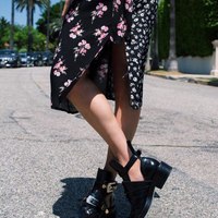 Women's Black Buckle Rivet Shoes  - Thumbnail 4