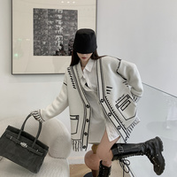  Fashion Sweater Oversize Cardigan Fall  - Thumbnail 1