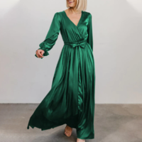  Casual Maxi Sundress Women V Neck  - Thumbnail 3
