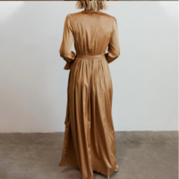 Casual Maxi Sundress Women V Neck  - Thumbnail 1