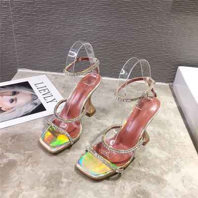 Women crystal gladiator sandals girls shiny