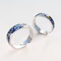 Harajuku new starry sky ring couple ring (a pair of two)-2