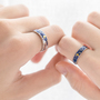 Harajuku new starry sky ring couple ring (a pair of two)-4