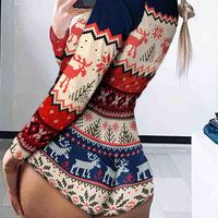 Women'S Christmas Printed One-Piece - Thumbnail 2