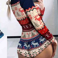 Women'S Christmas Printed One-Piece - Thumbnail 1