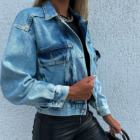 Casual Pocket Button Denim Jacket - Thumbnail 1