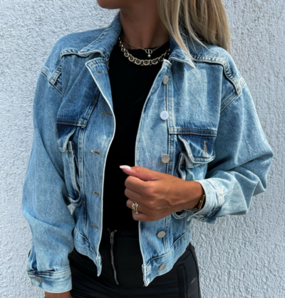 Casual Pocket Button Denim Jacket