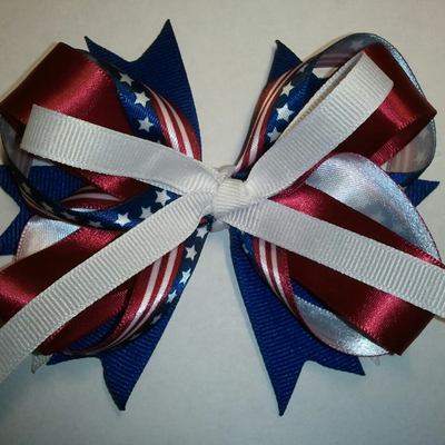 Patriotic flag bow