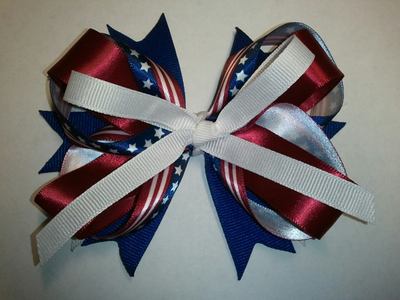 Patriotic Flag Bow