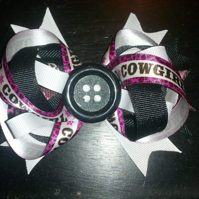 Cowgirl animal print bow 