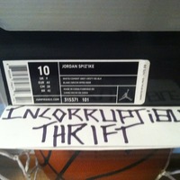 White Cement Air Jordan Spizikes Size 10 - Thumbnail 2