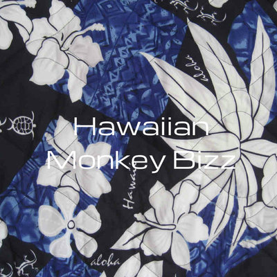 "blue - big flower" - hawaiian seat covers - 2pc (water-resistant + quilted)