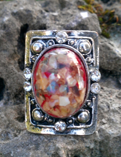 Oval Crimson Frame
