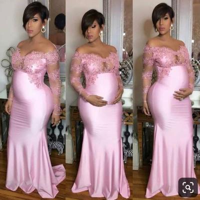 Sexy pink long prom dress formal dress - Thumbnail 3