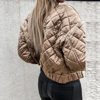 Casual Coat Female Cotton-Padded Quilted - Thumbnail 2