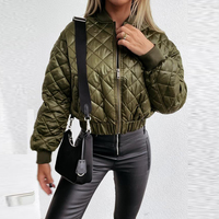 Casual Coat Female Cotton-Padded Quilted - Thumbnail 7