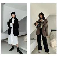 Minimalist Solid Outwear Loose Elegant Retro - Thumbnail 5