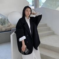 Minimalist Solid Outwear Loose Elegant Retro - Thumbnail 7