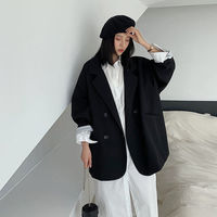 Minimalist Solid Outwear Loose Elegant Retro - Thumbnail 8