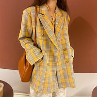 Double Breasted Blazer Suit Office Ladies - Thumbnail 5