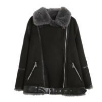 Lamb Wool Coat Women Mid-Length Down - Thumbnail 1