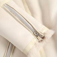 Lamb Wool Coat Women Mid-Length Down - Thumbnail 3
