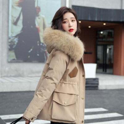  big fur collar outerwear autumn winter 