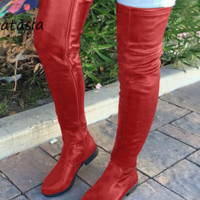 Zipper Chunky Heel Platform Round Toe - Thumbnail 2