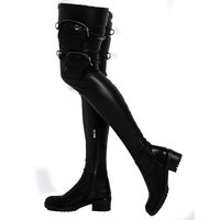 Platform Pocket Bags Thigh High Boots - Thumbnail 2