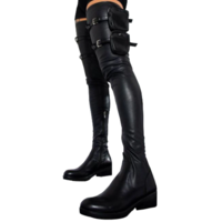 Platform Pocket Bags Thigh High Boots - Thumbnail 1