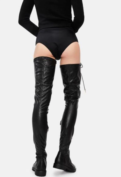 Platform Square Heel Zip Cross-Tied