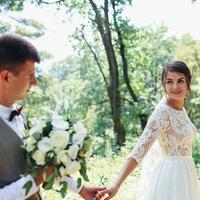 Vintage Bohemian Wedding Dresses with 3/4 Long Sleeve Modest Jewel Neck Lace Chiffon Country Western Bridal Informal Wedding Gown - Thumbnail 3