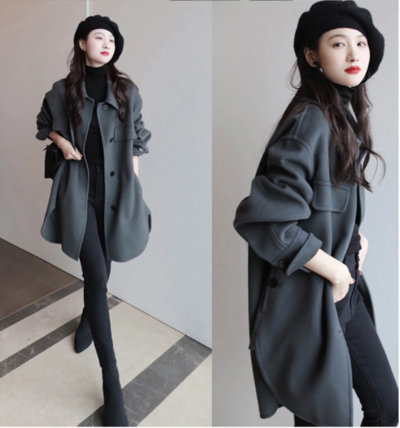 Woolen Overcoat Middle Long Coat New