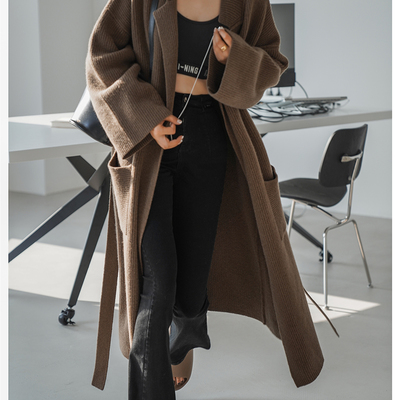Oversized cardigan women woolen sweater