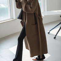 Oversized Cardigan Women Woolen Sweater - Thumbnail 6
