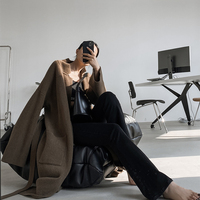 Oversized Cardigan Women Woolen Sweater - Thumbnail 8