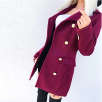 Elegant Double-Breasted Lady Jacket  - Thumbnail 1