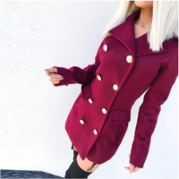 Elegant Double-Breasted Lady Jacket  - Thumbnail 2