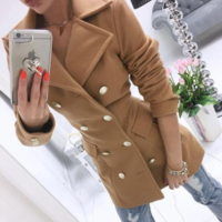 Elegant Double-Breasted Lady Jacket  - Thumbnail 3
