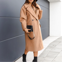  Long Sleeve Solid Cardigan Winter Turn-down - Thumbnail 3