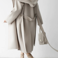 Double-faced Cashmere Woolen Coat Female - Thumbnail 5