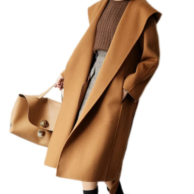 Double-faced cashmere woolen coat female