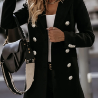 Winter Women Blends Coat Solid Color - Thumbnail 3