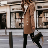 Winter Women Blends Coat Solid Color - Thumbnail 6