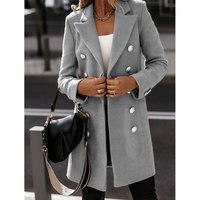 Winter Women Blends Coat Solid Color - Thumbnail 7