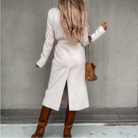  Lace-up Belted Bandage Long Cardigan - Thumbnail 3